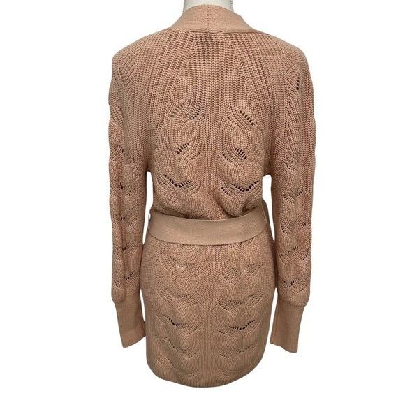 Express Pointelle Belted Cardigan Blush Pink Size Small NEW WITH TAGS Retail $88 - Picture 7 of 7